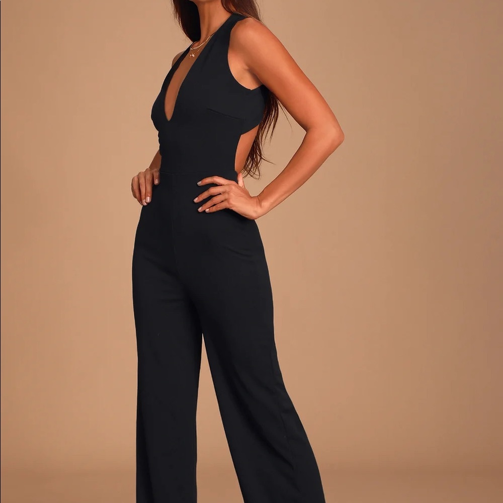 Lulu’s Black Backless Jumpsuit
